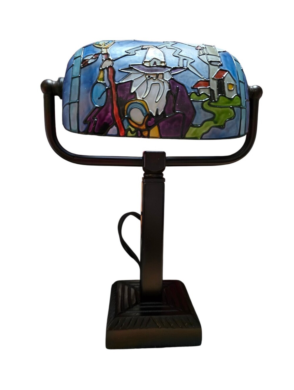 Vintage | Tiffany Style Wizard Desk Lamp